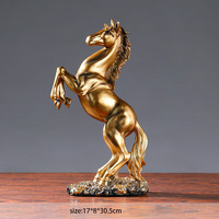 Statue en résine de cheval debout pour la décoration intérieure Animal Ornement Sculpture Cheval Art Figurine Sculpture décorative