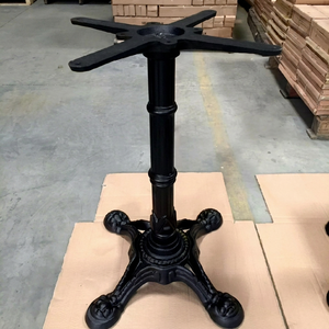 Socle de table en fonte noire robuste pour la restauration industrielle - Product Image 1
