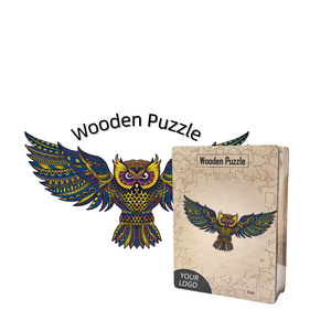 Puzzle en bois personnalisé romantique avec motif <span class=keywords><strong>de</strong></span> renard, conception <span class=keywords><strong>de</strong></span> paire entrelacée, <span class=keywords><strong>pour</strong></span> cadeaux d'anniversaire et décoration <span class=keywords><strong>de</strong></span> couples - Product Image 1