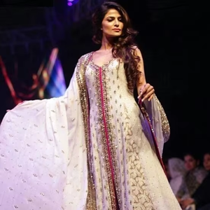 ATIYA LIBAS Maxi Wedding/Party Dress 100% Silk Taffeta Floral Pattern <b>Indie</b> Folk Style Asymmetrical Silhouette Embroidery - Product Image 5