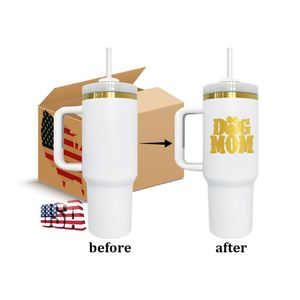Vasos Personalizados al por Mayor con Logotipo, Recubrimiento en Polvo H2.0, 40 oz, Holográficos, Chapados en Oro, con Asa para Grabar - Product Image 4