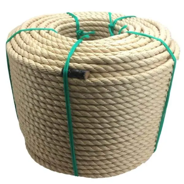 Corda de cânhamo para escada piloto de navio, corda de sisal marinha com 3 fios, 20 mm, 22 mm x 200 m