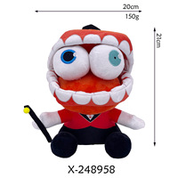 Nouveauté : adorable peluche Cyber Clown du Cirque Numérique, super douce, avec rembourrage en coton PP, en stock