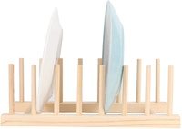 Présentoir de vaisselle en bois à ventouse, pour bol, assiettes, gobelets, support de rangement, présentoir à bouteilles, tendance