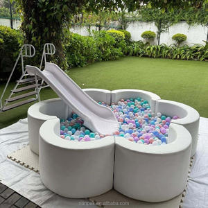 Aire de jeux pour tout-petits en mousse souple <span class=keywords><strong>grise</strong></span> moderne, <span class=keywords><strong>piscine</strong></span> à balles <span class=keywords><strong>grise</strong></span> pour café, aire de jeux, fête d'anniversaire <span class=keywords><strong>et</strong></span> divertissement en intérieur - Product Image 3