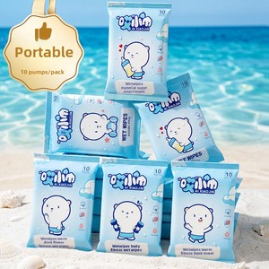 Salviette Umidificate Portatili per Neonati in Tessuto Non Tessuto, Confezione da 10 Pezzi con Apertura a Strappo, per Pulizia con Acqua Pura, Cura del Bambino e della Mamma, Regalo, Prezzo Basso - Product Image 2