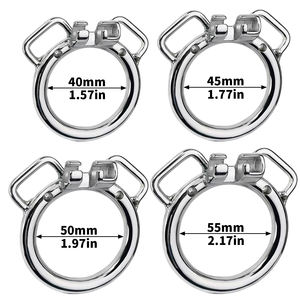 FRRK penis şekilli erkek bekaret cihazı horoz kafes penis kilitli silikon penis ve 304 paslanmaz çelik horoz kafes BDSM chastity - Product Image 4