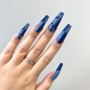 เล็บปลอมแบบสั้นสำหรับเล็บยาวเล็บปลอมของจริงพร้อมกาวสำหรับร้านเสริมสวยเล็บปลอมเจลเล็บปลอมแบบฝรั่งเศสจำนวน24ชิ้น - Product Image 3