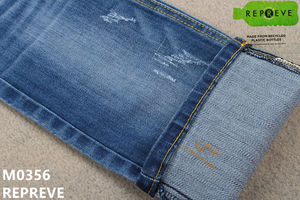 Matériau unifi repreve en polyester recyclé avec tissu denim flammé pour jean homme - Product Image 6