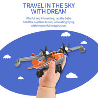 Avión de transporte de aleación, 6 unidades, modelo de avión deslizante fundido a presión, juego de Juguetes