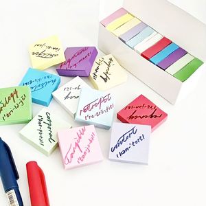 11 Assorted Rainbow Color Square Magnetic Self-Adhesive Sticky Notes Set Boxed <b>Memo</b> <b>Pads</b> for Office & School Daily Note-Taking - Product Image 3