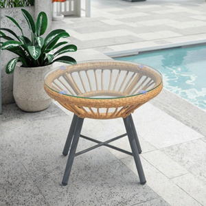 Sofá de jardín individual y moderno, conjunto creativo de sillón perezoso para patio, silla de ratán para Parque, <span class=keywords><strong>Villa</strong></span> y patio, material metálico - Product Image 4