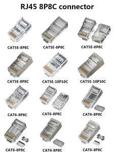 Haute qualité Cat5e plaqué or RJ45 8P8C prise Transparent <span class=keywords><strong>PC</strong></span> RJ45 connecteur prix compétitif usine directe accessoire - Product Image 6