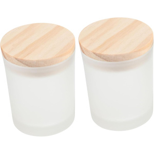 Frascos de Vidrio Redondos de Doble Pared para Velas, de Lujo, Personalizados, de 8oz, 10oz y 12oz, al por Mayor, con Tapa de Corcho y Embalaje en Caja - Product Image 1