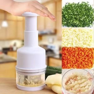 Hachoir manuel coloré pour ail et légumes, presse multifonction en acier inoxydable, coupe-oignon durable - Product Image 5