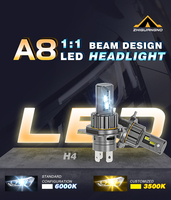 Ampoule LED 6000K 60 Watts 6000 Lumens H3 H4 Plug-and-Play Haute Luminosité en Aluminium pour Véhicules État Neuf