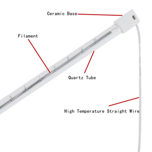 Đèn hồng ngoại halogen nửa trắng 355mm 400V dùng cho hệ thống sấy - Product Image 5