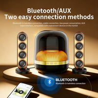 Haut-parleur Bluetooth portable de bureau compact avec son surround sans fil, verre transparent et éclairage RGB