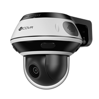 Caméra Dôme IP PTZ 4COVR 8MP PoE IP67, Caméra de Sécurité avec Zoom Optique 5X, Détection Humaine et Véhicule, Vision Nocturne IR, Audio Bidirectionnel