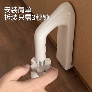 Tope de puerta antirrobo de aleación de aluminio portátil para mujeres que viven solas, uso en hoteles - Product Image 4