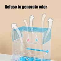 Vente en gros de cages à oiseaux de luxe de haute qualité perroquet canari rond bambou cage à oiseaux en fer