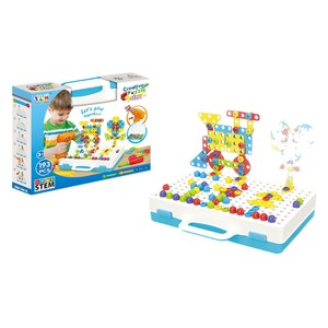 Elektrische Boormachine Intelligent Spel 216-delige Schroef Bouwblok DIY STEM Speelgoed Educatief voor Kinderen - Product Image 1