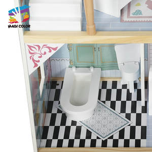 Juguete educativo grande DIY certificado FSC, casa <span class=keywords><strong>de</strong></span> <span class=keywords><strong>muñecas</strong></span> <span class=keywords><strong>de</strong></span> madera para niñas <span class=keywords><strong>con</strong></span> elevador W06A400B - Product Image 5