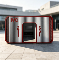 Toilettes publiques modulaires légères et durables à bords arrondis, faciles à déplacer, pour plage, parc, camping, projets extérieurs et paysagers