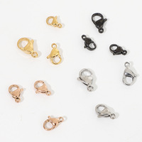 Chaude 18K Or PVD Placage 304 En Acier Inoxydable Étanche Homard Fermoir DIY Bracelet Collier Bijoux Tailles 9/10/11/12mm