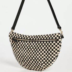 Sacs messagers en cuir noir à carreaux personnalisés pour femmes, sacs bandoulière décontractés, sacs de voyage, grande capacité, sangle réglable, sac banane - Product Image 1