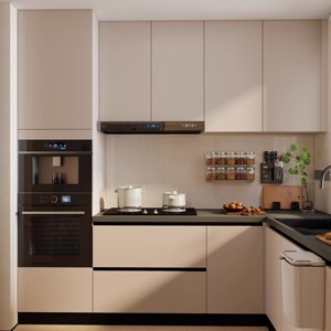 Mobili da Cucina Modulari in Legno Minimalisti e Moderni, Design Ecologico e Durevole con Vetro, per Uso in Villa, Rubinetto Personalizzabile - Product Image 5