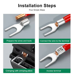 SNBシリーズの非絶縁電線圧着フォークヘッドは、M4、M5、M6、M7、M8サイズのネジに接続できます。 - Product Image 4