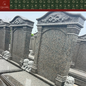 Lápida de Granito GOLDKING con Diseño Clásico, Tallados Florales y Detalles de Cabeza de León para <span class=keywords><strong>Monumento</strong></span> Funerario, Mausoleo Familiar - Product Image 3