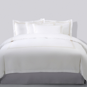 <strong>Good</strong> Quality 100 Cotton Plain White Hotel Bed <strong>Sheet</strong> 400 Thread Count <strong>Queen</strong> Bed <strong>Sheet</strong> Bedding Set - Product Image 3