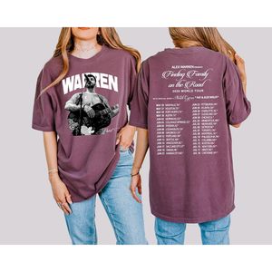 เสื้อยืดทัวร์ Alex Warren 2026 สำหรับผู้หญิง ผ้าฝ้ายเจอร์ซีย์ 100% พิมพ์ลายโลโก้ ทรงปกติ ชุดคอนเสิร์ต สไตล์ดนตรี สีดำ - Product Image 3