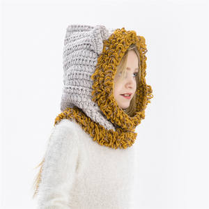 Invierno nuevo sombrero para niños lana animal oso oreja <span class=keywords><strong>ganchillo</strong></span> sombrero <span class=keywords><strong>cuello</strong></span> calentador - Product Image 2