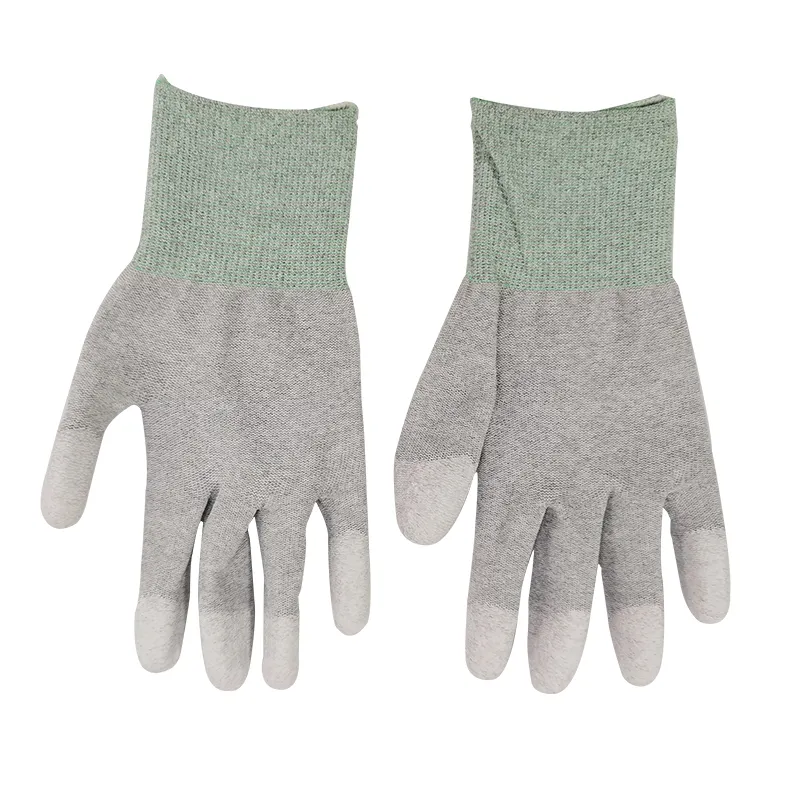Q1M Esd Vinger Top Fit Pu Gecoate Handschoen/Esd Vinger Gecoat Hand Veiligheid Werken Handschoen/Antistatische Handschoen