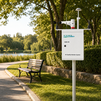 Moniteur de qualité de l'air ambiant extérieur AQM-09 pour PM2.5, PM10, SO2, NO2, CO, O3, TVOC avec affichage cloud 4G IP55