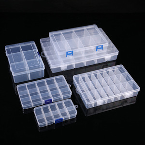 Caja Organizadora <span class=keywords><strong>de</strong></span> Plástico Transparente Rectangular con Compartimentos <span class=keywords><strong>de</strong></span> 6, 8, 10, 15, 24 y 36 Rejillas <span class=keywords><strong>para</strong></span> Guardar Cuentas, Joyas y <span class=keywords><strong>Piezas</strong></span> <span class=keywords><strong>Pequeñas</strong></span> - Product Image 6