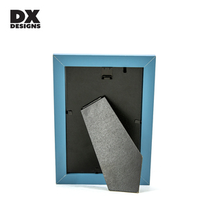 Cornice Portafoto in Legno MDF Blu DX Designs <span class=keywords><strong>con</strong></span> <span class=keywords><strong>Perline</strong></span> Dorate - Misure 4x6 5x7 8x10 A4, da Tavolo e da Parete - Product Image 4