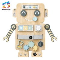 Jeu de tri de formes en bois vert clair en forme d'Arche de Noé avec figurines d'animaux complètes, jouets éducatifs précoces pour jeu d'imitation W12D977