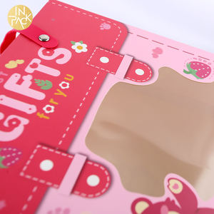 <span class=keywords><strong>INPACK</strong></span> Diseños personalizados de dibujos animados Kid Gift Box Set Bolsa de regalo grande Ventana de cartón blanco Bolsa de regalo de cumpleaños transparente Caja de embalaje - Product Image 3