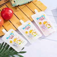 Pochette souple personnalisée imprimée avec bec verseur pour lait, jus, huile, liquides, boissons, aliments pour bébés, sac d'emballage réutilisable