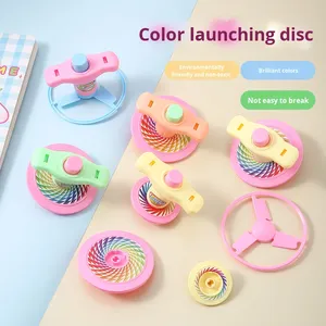 Toupie volante colorée en plastique de 10 cm de diamètre pour enfants, jouet d'extérieur pour interaction parent-enfant (unisexe) - Product Image 2