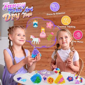 Kits de Poke Art - Princesas Mágicas, <span class=keywords><strong>Manualidades</strong></span> DIY <span class=keywords><strong>para</strong></span> Niñas de 4 a 12 Años, Regalos de <span class=keywords><strong>Cumpleaños</strong></span> y Navidad, Recuerdos de Fiesta, Poliéster - Product Image 5