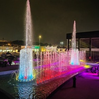 Fuente de agua de baile Musical de diseño personalizado 3D para Centro Comercial Plaza Pool Square con sistema de controlador DMX512 colorido