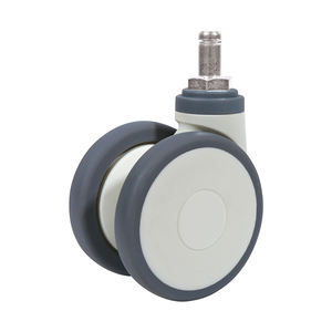 Prix usine équipement mobile médical 3 4 5 pouces PU TPR roulette pivotante blanche souple roulette de verrouillage type D roulette jumelle <span class=keywords><strong>médicale</strong></span> - Product Image 4