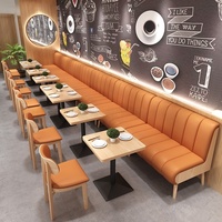 Meubles de restaurant commerciaux, canapé demi-circulaire, structure en bois massif, banquette de café, sièges de salle à manger d'hôtel, robuste