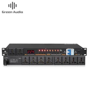  GAX-DB03 profesyonel 10-outlet güç sequencer denetleyici klima dalgalanma koruyucusu güç kaynağı regülatörü LED ekran