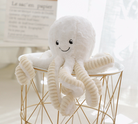 Peluche de poulpe douce et moelleuse, jouet animal marin en peluche bleu, violet, rose, orange